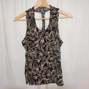George Layering Top Size Medium Sleeveless Braided Back Stretch Band Bottom